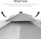 Best Choice Products 9x12ft LED Cantilever Patio Umbrella w/Base Included & - Image 7