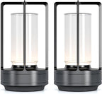 Portable Metal Table Lamp for Indoor/Outdoor, Rechargeable Cordless LED Lamp by HAPYGILightings