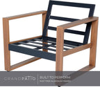 Grand patio Outdoor 4-Piece Modern Aluminum Patio Furniture Sets 5 Person - Image 6