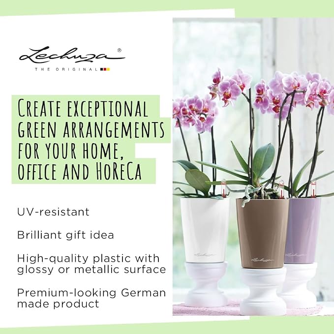 Lechuza MINI-DELTINI Scarlet Red High Gloss, Self-Watering Small Indoor Planter - Image 5