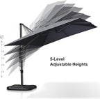 PURPLE LEAF 9'×11.5' Cantilever Patio Umbrella - Image 5