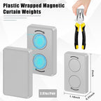 36pcs Outdoor Curtain Weights, Plastic Wrapped Magnetic Drapery Weights - Image 2