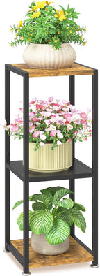 LASZOLA Black 3 Tiered Wood Plant Stand Indoor by LASZOLA
