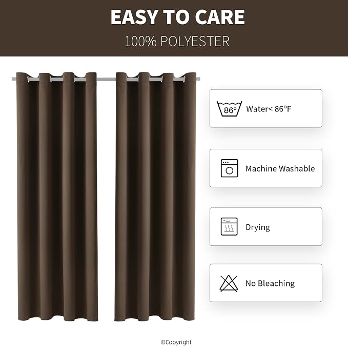 Outdoor Indoor Curtains W52 x L108 - Image 6