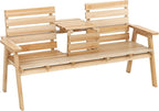 Tangkula Outdoor Fir Wood Bench - Image 9