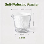 InmeRun Plant Pots Indoor Plastic Flower Pots Outdoor 7 inch Set of 4 Pack - Image 7