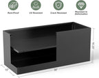 Metal Large Planter Box 15" W x 38" L x 16.25" H, Heavy Duty Tall Rectangle - Image 2