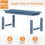 Outdoor Bench Set of 2, 2-Person Patio Backless Benches, HIPS Weatherproof - Image 7