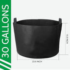 JERIA 12-Pack 30 Gallon Grow Bags, 300G Thickened Nonwoven Garden Pots - Image 2