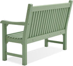 Psilvam Garden Bench, 2-Person Poly Lumber Patio Bench, All-Weather Outdoor - Image 3