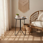 LIFFY Outdoor Metal Side Table, Indoor Round Home Decorative End Table - Image 9