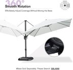 PURPLE LEAF 10 Feet Patio Umbrella Outdoor Cantilever Square Umbrella Aluminum - Image 8