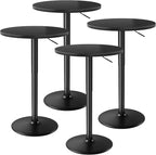 Flamaker Round Bistro Pub Table 23.6 Inch Height Adjustable 360° Swivel Bar by Flamaker