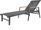 Christopher Knight Home Patio Aluminum Chaise Lounge, Adjustable Mesh Chaise - Image 4