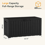 NEWBULIG 60 Gallon Deck Box, Waterproof Outdoor Storage Box - Image 2