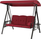 AECOJOY Outdoor Porch Swing, 3-Seat Porch Swing - Image 4