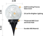 Solar Globe Lights Outdoor Waterproof-Solar Balls Garden-Cracked Glass Ball - Image 3