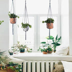 ELANE 6PCS Macrame Plant Hanger Indoor Hanging Planter Basket Decorative - Image 3