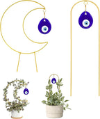 2 Pack Small Trellis for Potted Plants, Boho Plant Decor Accessories Star and by Slepceub