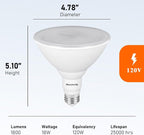 PAR38 LED Flood Light Bulbs Outdoor, Warm White 3000K, Dimmable Weatherproof - Image 6