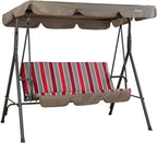 Kozyard Alicia 3-Seat Patio Swing, Outdoor Canopy Swing - Image 6