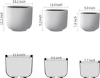 Kante 13", Outdoor Indoor Modern Planter Pots, Lightweight, Weather Resistant - Image 2