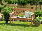 Psilvam 49''W All-Weather Poly Lumber Outdoor Bench – 2- Person Garden Bench - Image 2