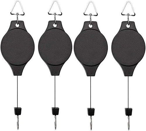 4 Pack Plant Hook Pulley, Retractable Plant Hanger Easy Reach Hanging Flower by Lythor