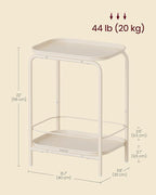 VASAGLE 2-Tier Outdoor Table, Small Side End Table - Image 3