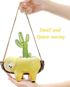 Hacaroa 2 Pack Sloth Hanging Planters - Image 5