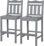 nalone Outdoor Bar Stools Set of 2, HDPE Tall Adirondack Chairs Bar Chairs by NALONE