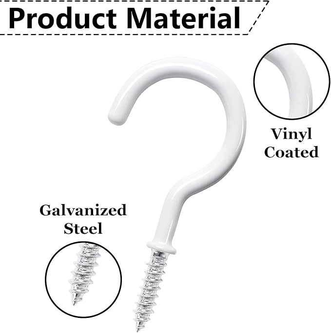 12 Pcs Ceiling Hooks for Hanging Plants, Utensils and Christmas String Lights - Image 9