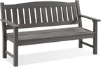 Psilvam 3-Person Outdoor Memorial Bench, All-Weather Poly Lumber Garden Bench by PsilvamGardenFurniture