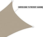 LOVE STORY Rectangle 8'x14' Waterproof Sun Shade Sail Canopy UV Block - Image 7