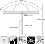 AMMSUN 7ft Patio Umbrella with Fringe Outdoor Tassel Umbrella UPF50+ Premium - Image 5