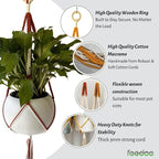 feedee 2 Pack Plant Hanger Indoor, Hanging Plant Holder, Macrame Plant Hangers - Image 3