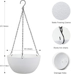 10 inch Hanging Planters for Indoor Outdoor Plants, 2 Pack Hanging Flower Pots - Image 2