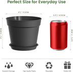 20 Pack 6 Inch Plant Pots with Drainage and Saucers, Stackable Nursery Planters - Image 5