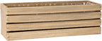 Wood Planter Box with Wine Crate Styled, 12x4 Inch Rectangular, Rustic Barn Wood - Image 4