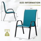 UDPATIO Patio Chairs Set of 8, Stackable Outdoor Dining Chairs - Image 3