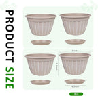 FGstyle 4 Pack Flower Pots, 8 Inch Plants Pot, Planters Pot - Image 5