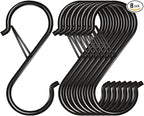 8 Pack S Hooks for Hanging, 3.5 inch Heavy Duty Metal S Hooks by Waitkey