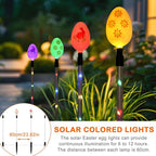 8 PCS Solar Easter Eggs Stake Lights, IP65 Waterproof Multicolor Outdoor Easter - Image 2