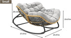 Oversized Papasan Rocking Chair - Image 2