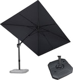PURPLE LEAF 8.2' X 11.5' Tilting Patio Umbrella by PURPLELEAF