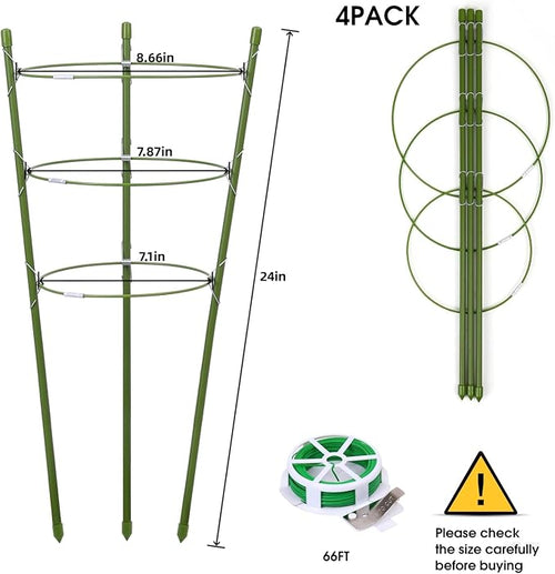 4 Pack Plant Support Tomato Cages - Image 2