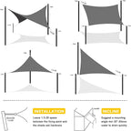 Artpuch Waterproof Sun Shade Sail, UV Resistant Rain Canopy, Curved Edges Shade - Image 6