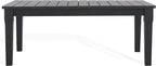 SAFAVIEH Couture Outdoor Collection Martinique Black Solid Wood Patio Coffee - Image 5
