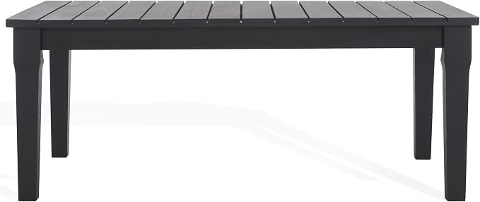 SAFAVIEH Couture Outdoor Collection Martinique Black Solid Wood Patio Coffee by SAFAVIEH