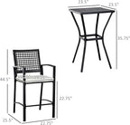 Outsunny 3pcs Patio Bar Set - Image 7